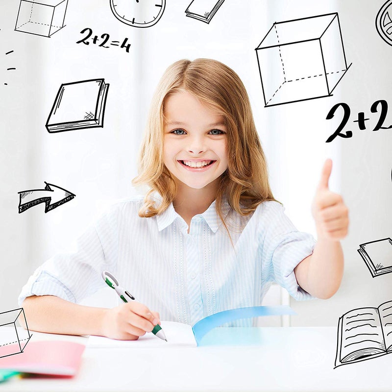 Onwon 12 Pieces Retractable Shuttle Pens 4 Neon Color in One Ballpoint Pen with Buckle Clip on Top Multi-Color Carabiner Keychain for Office School Supplies Gift - Image 4